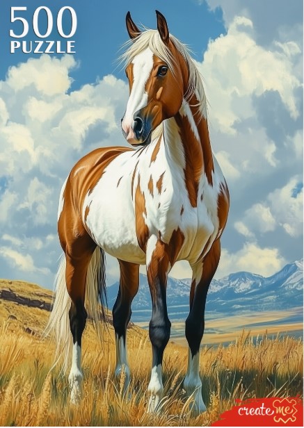 ПАЗЛЫ 500 элементов. ЛОШАДЬ В ГОРАХ, Ф500-1737