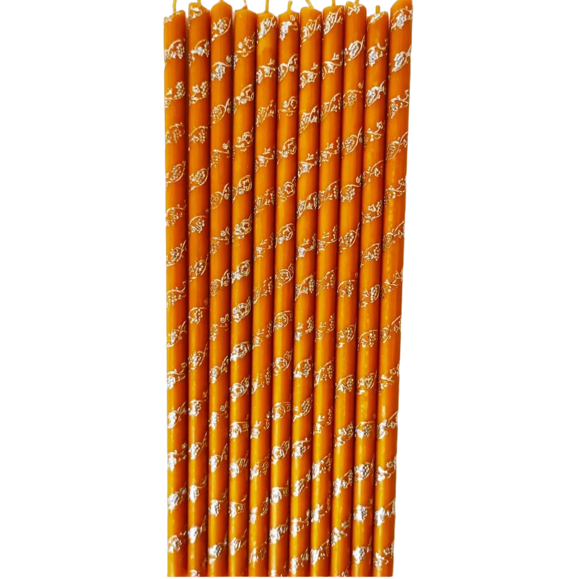 Свечи церковные маленькие, с узорами (12 шт;уп), 6815