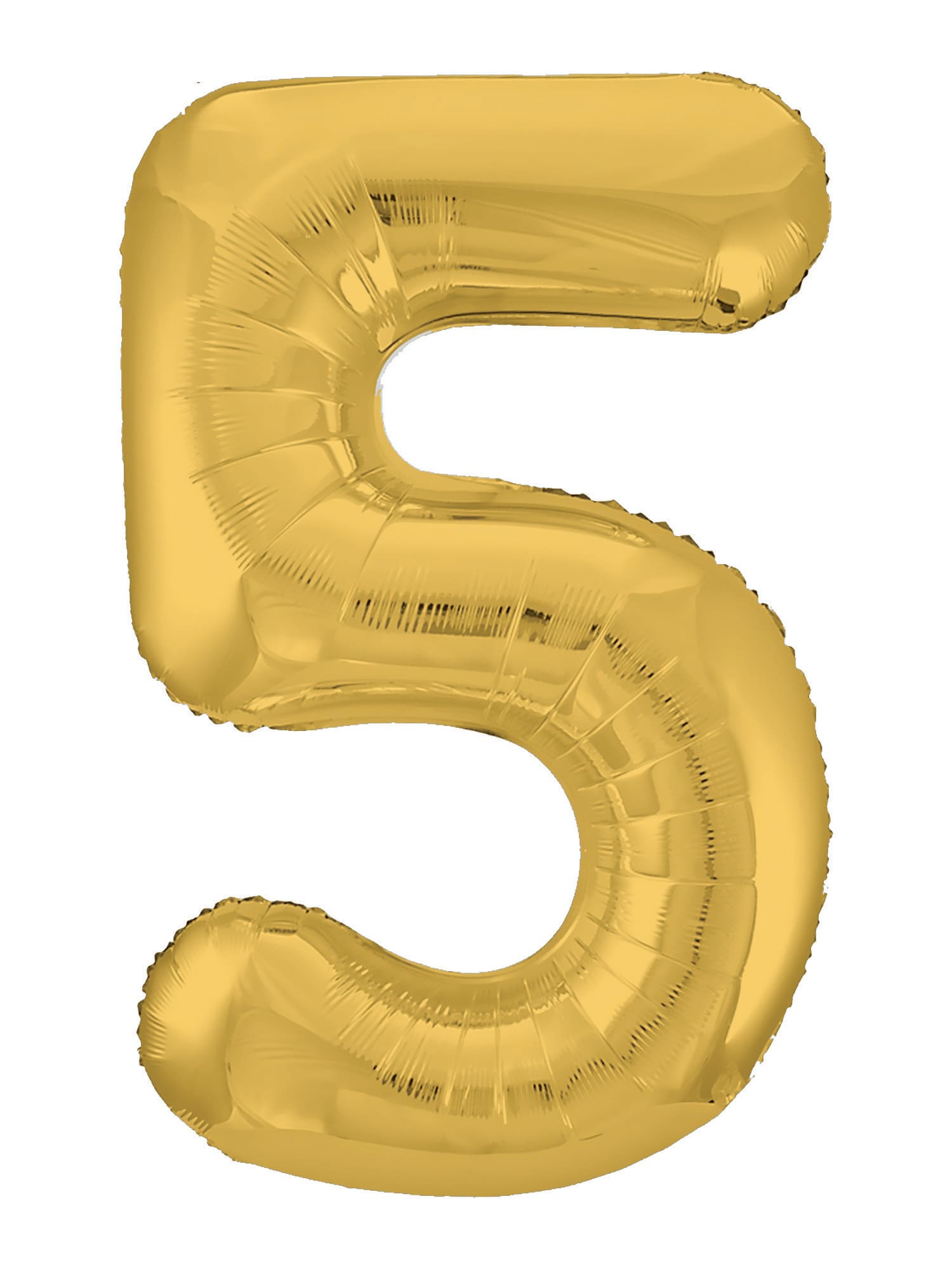 Шар фольга Agura Slim, цифра 5 'Золото', 40', индивид. уп., европодвес, 754641