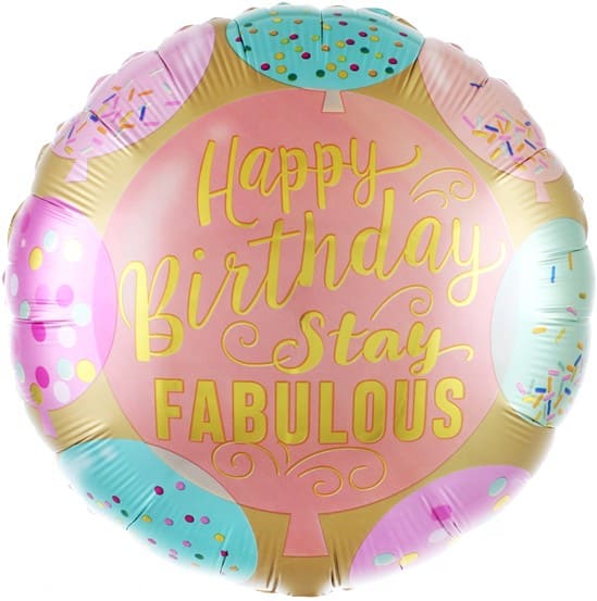 Шар фольга Agura (18'';46 см) Круг, Сказочного Дня Рождения (разн. конфетти и возд. шар.),1 шт. 4839