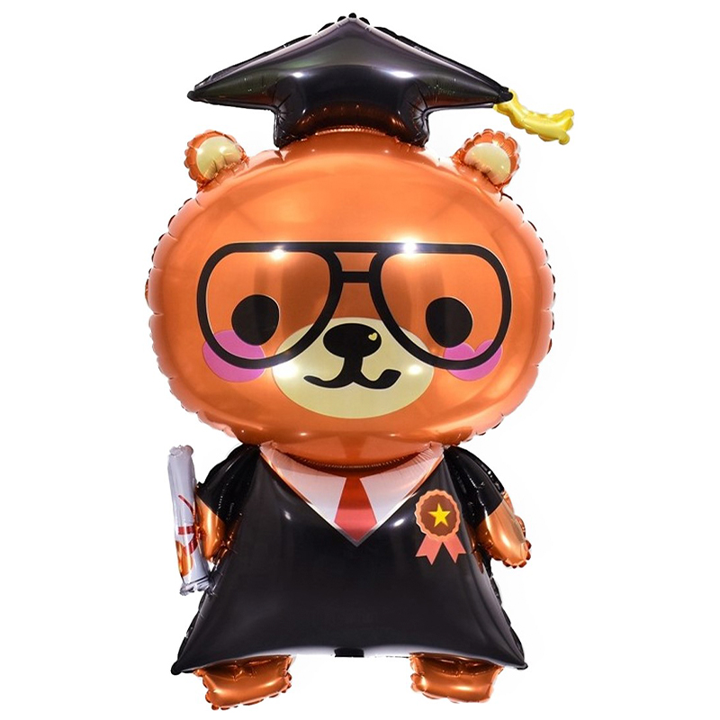 Шар фольгированный 36', Ученый медвежонок, (1 шт;уп), 190419