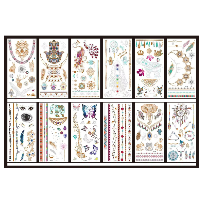 Наклейка-флэш-тату , 102х210 мм , (12  шт;уп), MT02536