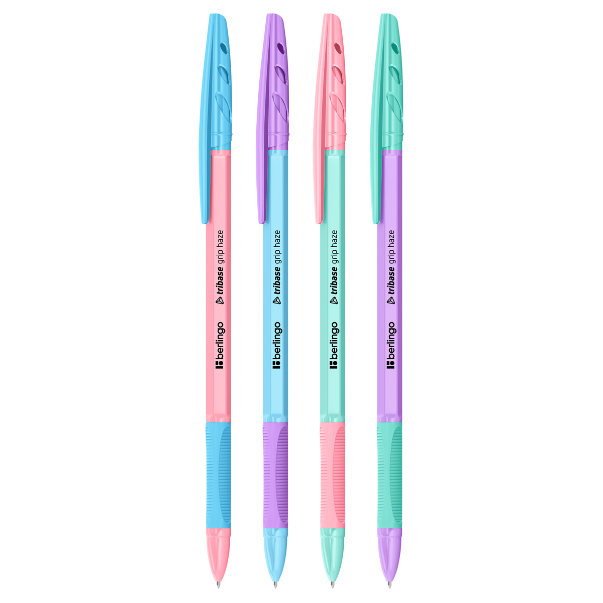 Ручка шариковая 'Berlingo.Tribase grip haze', 0,7 мм, грип, синий цвет, ассорти, CBp_70966