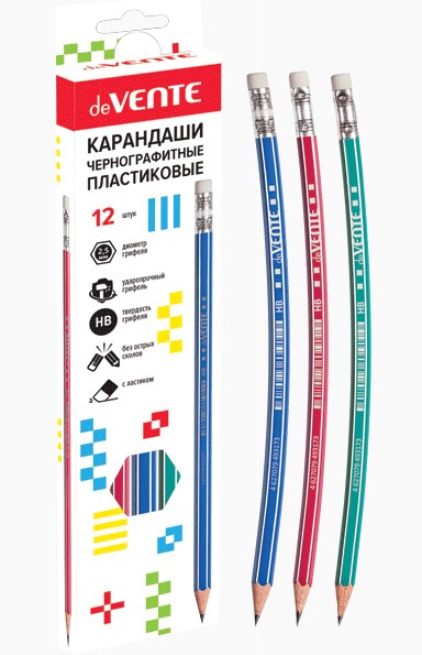 Карандаш чернографитный 'deVENTE' HB, диаметр грифеля 2,5 мм, 5032318