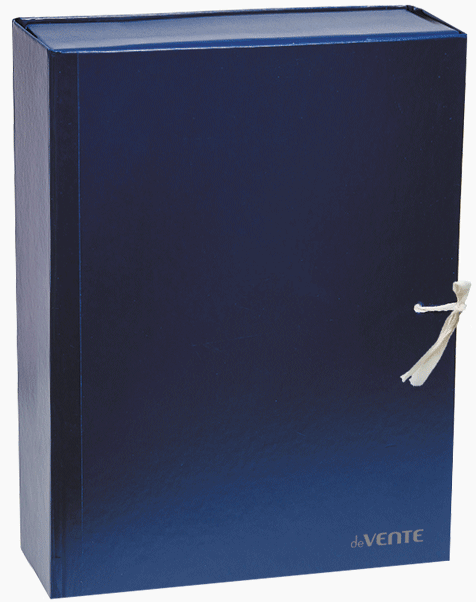 Папка архивная с завязками 'deVENTE', А4,бумвинил , 4 завязки , складная  ,синий, 3010575