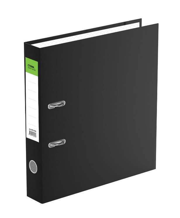 Папка-регистратор СТАММ 'Офис', 50мм, бумвинил, черная,  ММ-31809