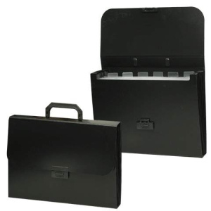 Папка-портфель "BRAUBERG.Energy", А4 , (330х256х32 мм) , 7 отделений , цвет черный, 221204