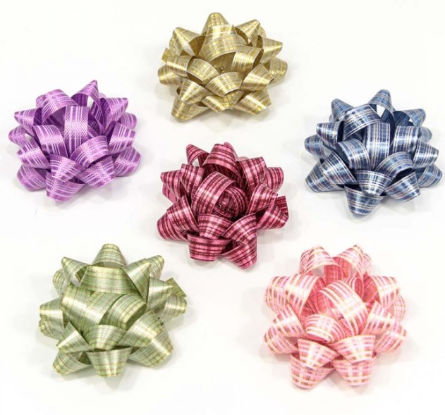 Бант-звезда 6,3 см на липучке 'Граффити' (микс) 1;12 1;72 упак, OM500562-63