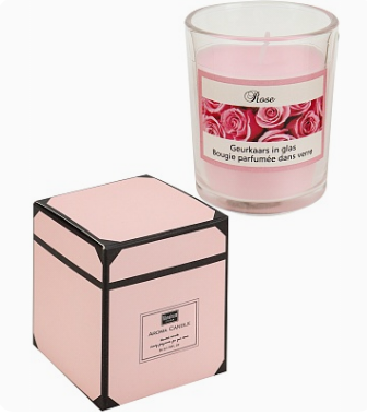 Свеча ароматическая Чувственная роза, 5.1х6.2 см, АС-1122