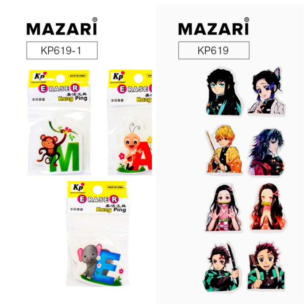 Ластик ANIME, термопластичная резина, фигурный, ассорти 6 дизайнов, KP619;1;603