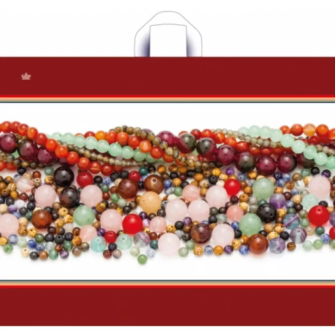 Пакет ПЭ с петлевой ручкой 70х55+6см (50) (Яркие самоцветы), ПТЛ55230