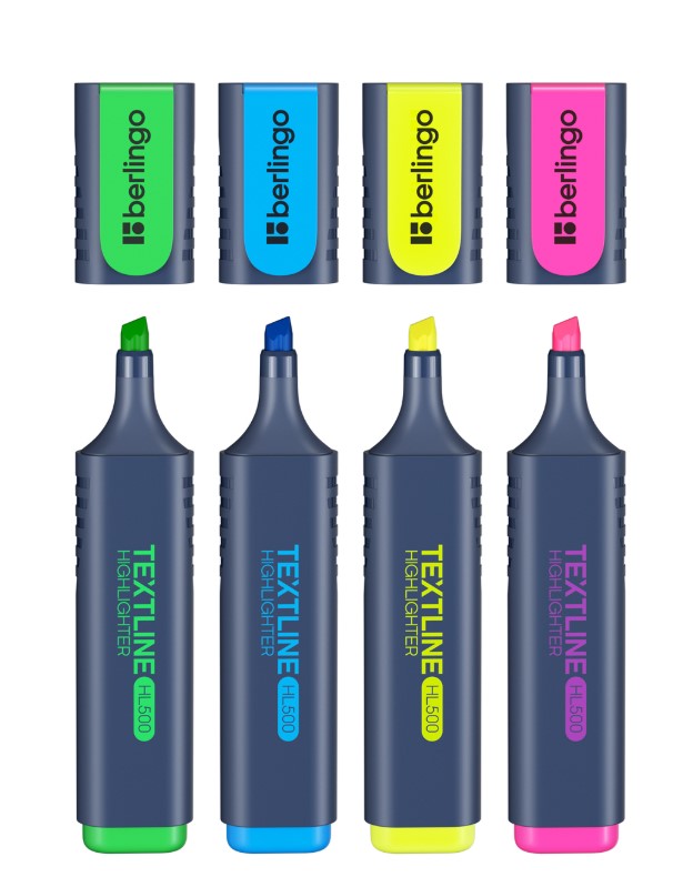 Набор текстовыделителей Berlingo Textline HL500, 04 цв, 1-5 мм, европодвес, T7020
