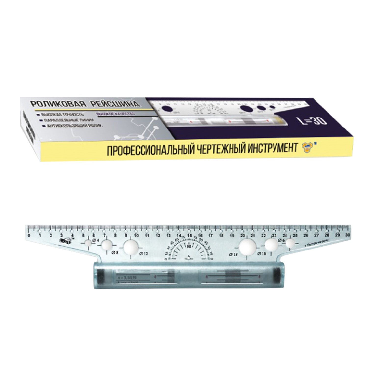 Роликовая рейсшина L=30 см, УЧП-30