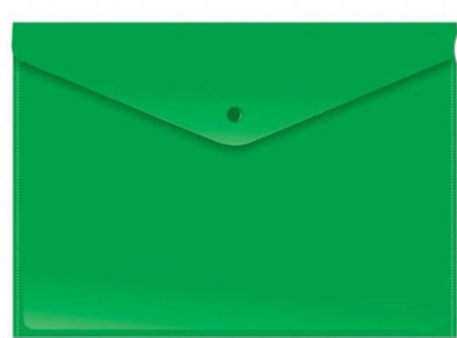 Папка на кнопке А4 KWELT, зеленая 0,12 мм непрозрачная, КР-000567