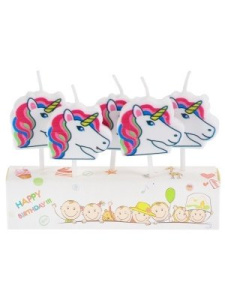 Свечи для торта на пиках "Сказочные единороги" (5 шт/уп), пластик уп., европодвес, С-3001
