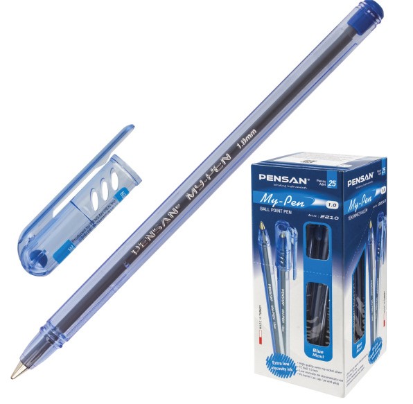 Ручка шариковая 'Pensan.My-Pen', линия письма 1 мм, синий цвет, 2001;СИНИЙ;2210