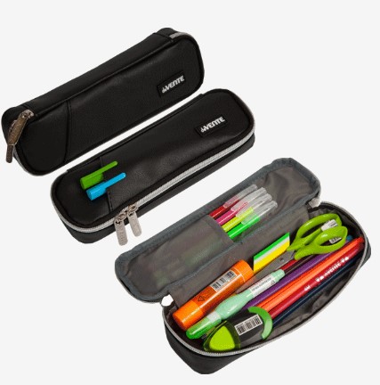 Пенал 'deVENTE. Private' 22x6x4 см, овальный для 40 предметов, матовая искусственная кожа, 7023304