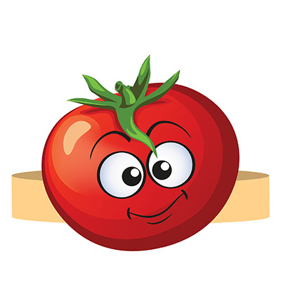 Украшение на скотче 'Помидор', ободок, (10 шт;уп), 5KP-019