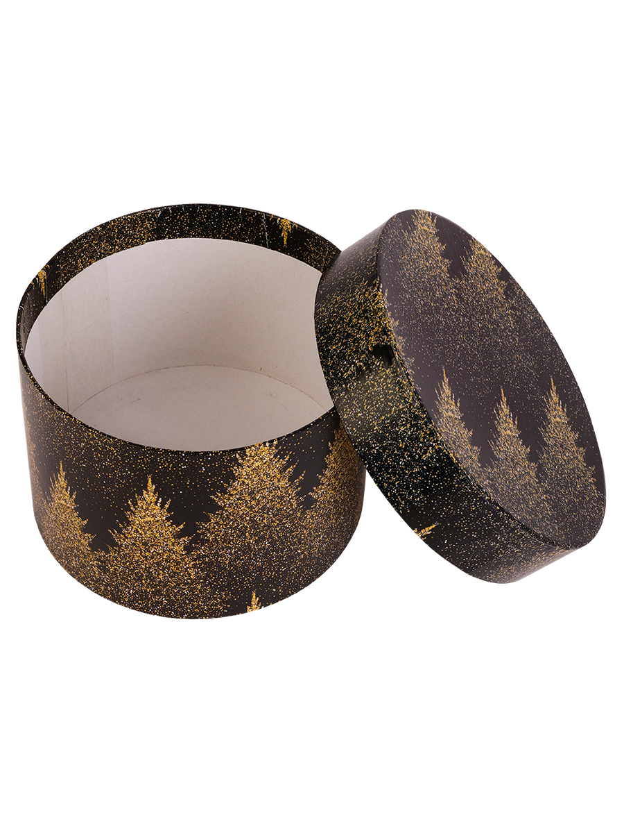 Коробка подарочная Miland 'Золотой лес', 20х24 см., круглая (Серия 5в1), 1154