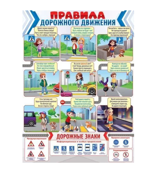 Плакат 'Правила дорожного движения', 84.869