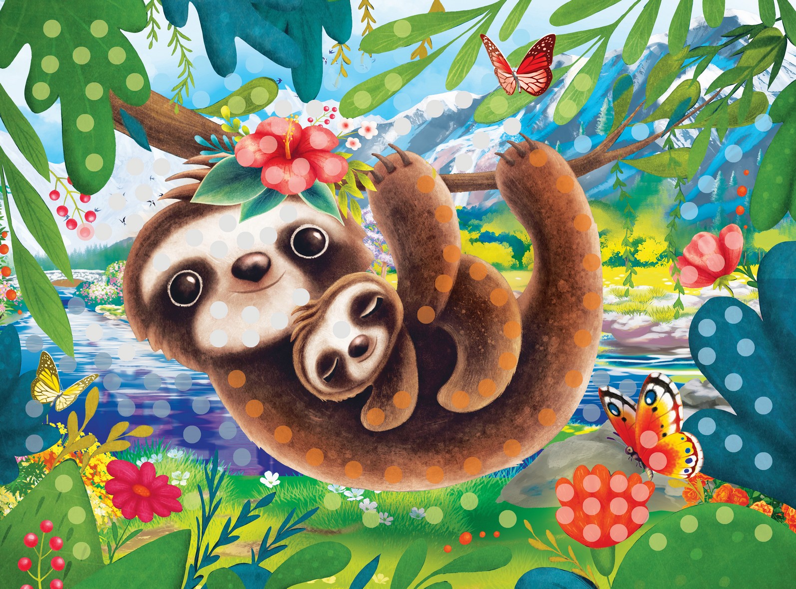 Мозаика гелевая 19х26 см. МИЛЫЕ ЛЕНИВЦЫ (Арт. М-4887)