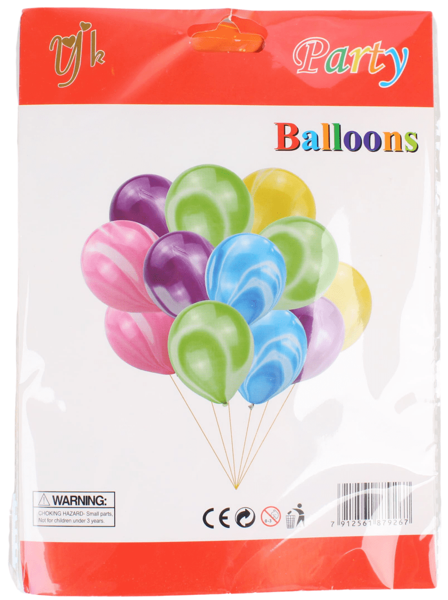 Набор шаров 'Разноцветный мрамор', 12 шт. в наборе, 9267