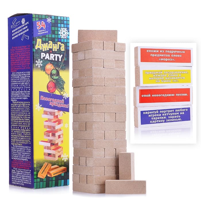 Игра Джанга-Рarty 'Новогодний праздник' (8х8х35 см.), 4607155191292