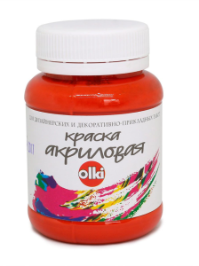 Краска акриловая дизайн, красная, 100 мл, Olki, 802537