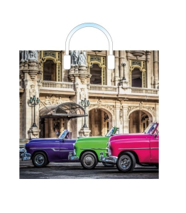 Пакет ПЭ с пластмассовыми ручками 38х34+3 (90) глянец х150 (Куба), ПЛР51824