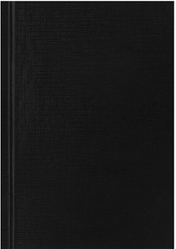 ЗАПИСНАЯ КНИЖКА. А6 80л ОДНОТОННЫЙ ЧЁРНЫЙ 7БЦ, глянц.ламинир., лен, ЗК80-0079 