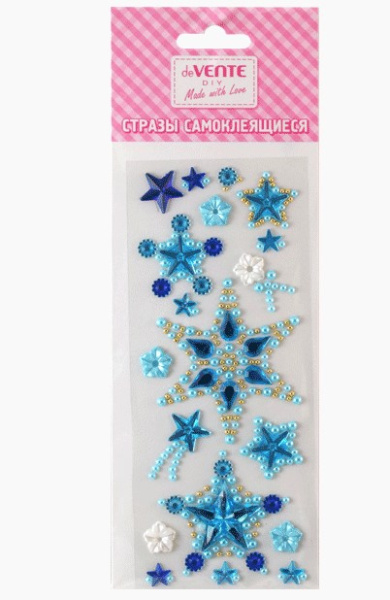 Стразы самоклеящиеся 'deVENTE. Звезды' акриловые, карточка 7,5x18 cм, цвета ассорти, 8004013