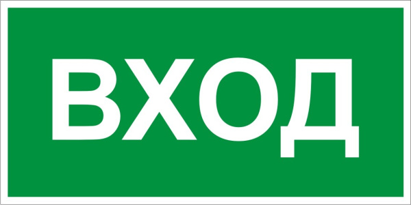 Виниловая наклейка 'Вход', 25х10 см