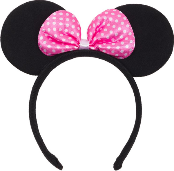 Ободок, Мышка с бантиком, Розовый 603214